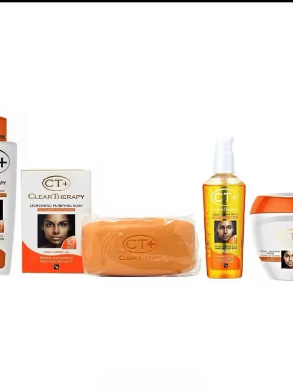 Clear Therapy Orange set 4. Lotion 500 ml Purifying Soap , oil  face cream